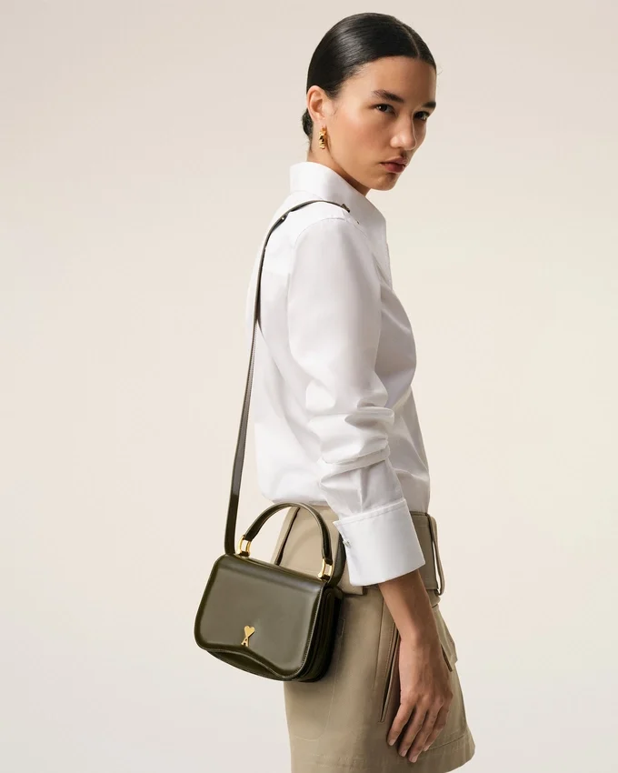 Green Cow Leather Top Handle Paris Paris Bag Green Cow Leather Top Handle Paris Paris Bag