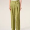 Green New Wool Low Waist Wide Trousers Green New Wool Low Waist Wide Trousers