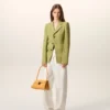 Green New Wool Single Breasted Fitted Jacket