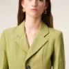 Green New Wool Single Breasted Fitted Jacket