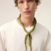 Green Polyester Crumpled Gavroche Green Polyester Crumpled Gavroche