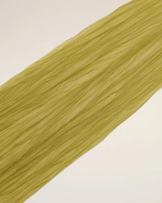 Green Polyester Crumpled Gavroche Green Polyester Crumpled Gavroche
