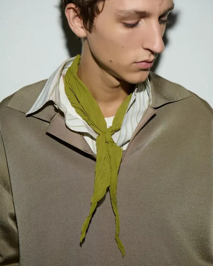 White Striped Cotton Ami De Coeur Boxy Shirt White Striped Cotton Ami De Coeur Boxy Shirt