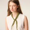 Green Polyester Crumpled Gavroche Green Polyester Crumpled Gavroche