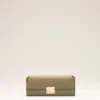 Green Smooth Leather Mimi Pouch