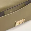 Green Smooth Leather Mimi Pouch