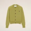 Green Wool Crewneck Ami De Coeur Cardigan