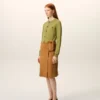 Green Wool Crewneck Ami De Coeur Cardigan