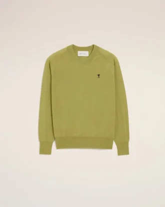 Green Wool Crewneck Ami De Coeur Sweater