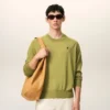 Green Wool Crewneck Ami De Coeur Sweater Green Wool Crewneck Ami De Coeur Sweater