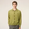 Green Wool Shirt Collar Ami De Coeur Cardigan Green Wool Shirt Collar Ami De Coeur Cardigan