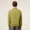 Green Wool Shirt Collar Ami De Coeur Cardigan Green Wool Shirt Collar Ami De Coeur Cardigan