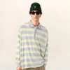 Grey and Yellow Strapped Cotton Polo Grey and Yellow Strapped Cotton Polo