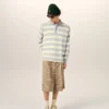 Grey and Yellow Strapped Cotton Polo Grey and Yellow Strapped Cotton Polo