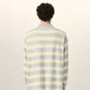 Grey and Yellow Strapped Cotton Polo Grey and Yellow Strapped Cotton Polo