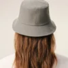 Grey Cotton Ami De Coeur Bucket Hat