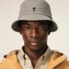 Grey Cotton Ami De Coeur Bucket Hat
