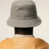 Grey Cotton Ami De Coeur Bucket Hat
