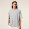 Grey Cotton Ami De Coeur Embossed T-Shirt