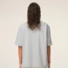 Grey Cotton Ami De Coeur Embossed T-Shirt