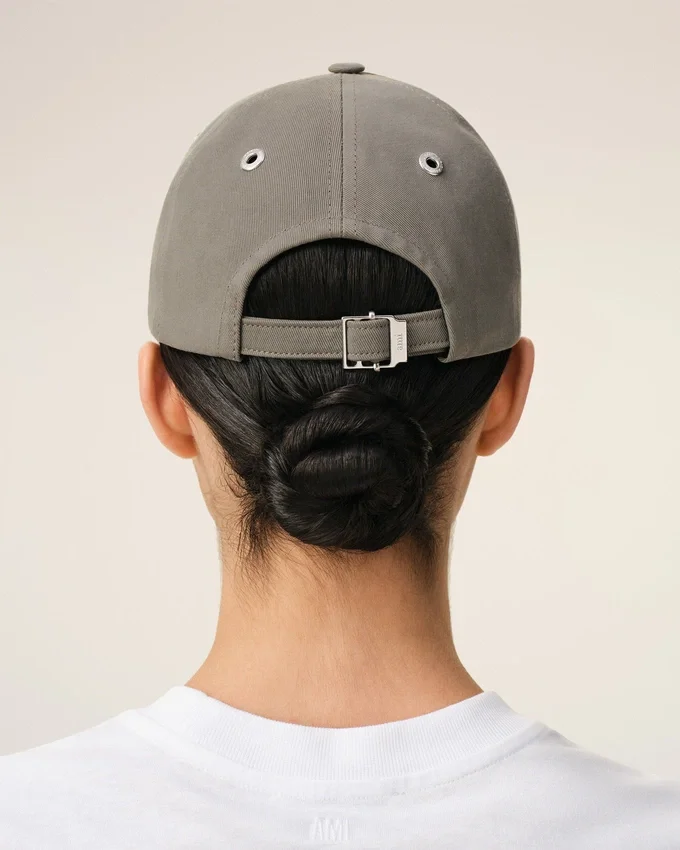 Grey Cotton Ami De Coeur Embroidery Cap Grey Cotton Ami De Coeur Embroidery Cap