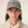 Grey Cotton Ami De Coeur Embroidery Cap Grey Cotton Ami De Coeur Embroidery Cap