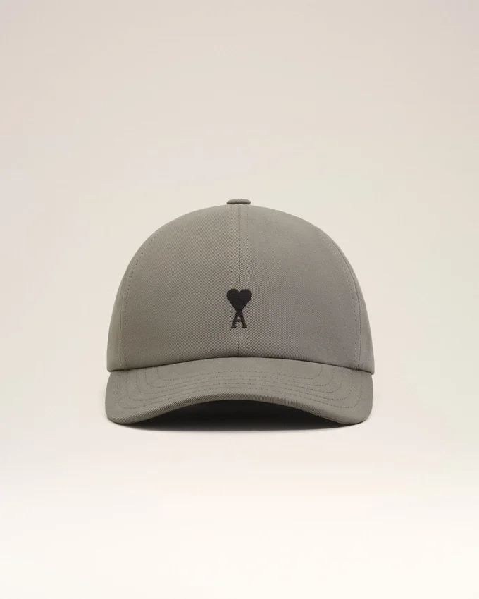 Grey Cotton Ami De Coeur Embroidery Cap Grey Cotton Ami De Coeur Embroidery Cap