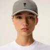 Grey Cotton Ami De Coeur Embroidery Cap Grey Cotton Ami De Coeur Embroidery Cap