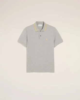 Grey Cotton Ami De Coeur Polo