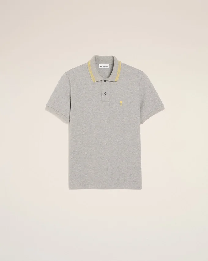 Grey Cotton Ami De Coeur Polo Grey Cotton Ami De Coeur Polo