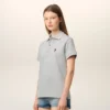 Grey Cotton Ami De Coeur Polo Shirt