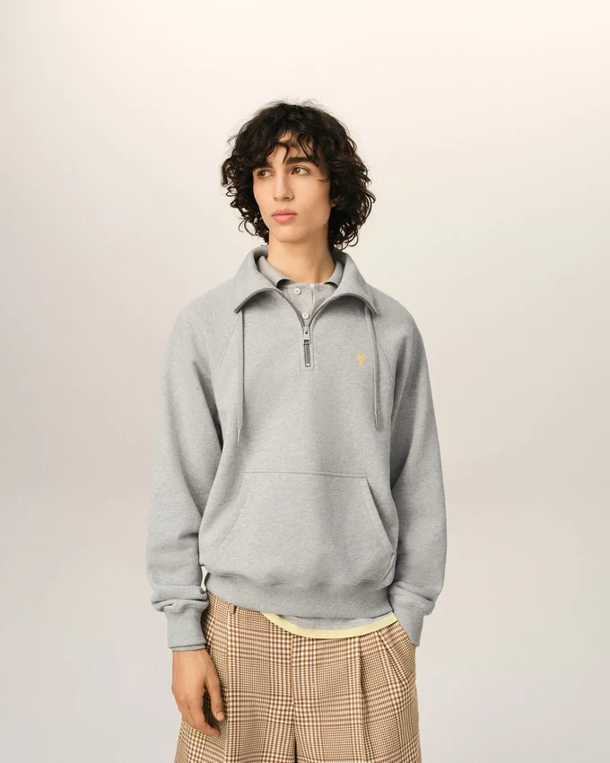 Grey Cotton Ami De Coeur Sweatshirt Grey Cotton Ami De Coeur Sweatshirt