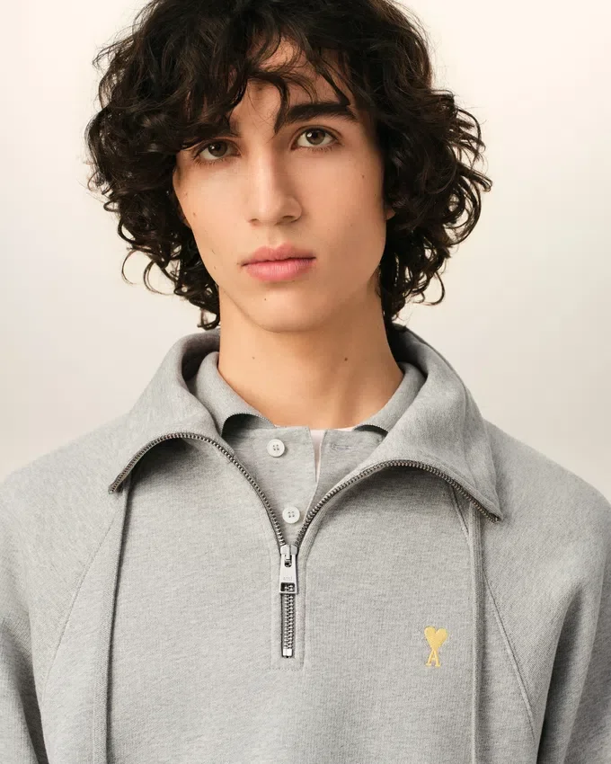 Grey Cotton Ami De Coeur Sweatshirt Grey Cotton Ami De Coeur Sweatshirt