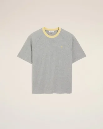 Grey Cotton Ami De Coeur T-Shirt
