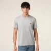 Grey Cotton Ami De Coeur T-Shirt