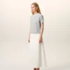 Grey Cotton Ami Paris Knitted Patch T-Shirt Grey Cotton Ami Paris Knitted Patch T-Shirt