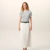 Grey Cotton Ami Paris Knitted Patch T-Shirt Grey Cotton Ami Paris Knitted Patch T-Shirt