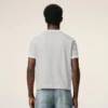 Grey Cotton Ami Paris Knitted Patch T-Shirt Grey Cotton Ami Paris Knitted Patch T-Shirt