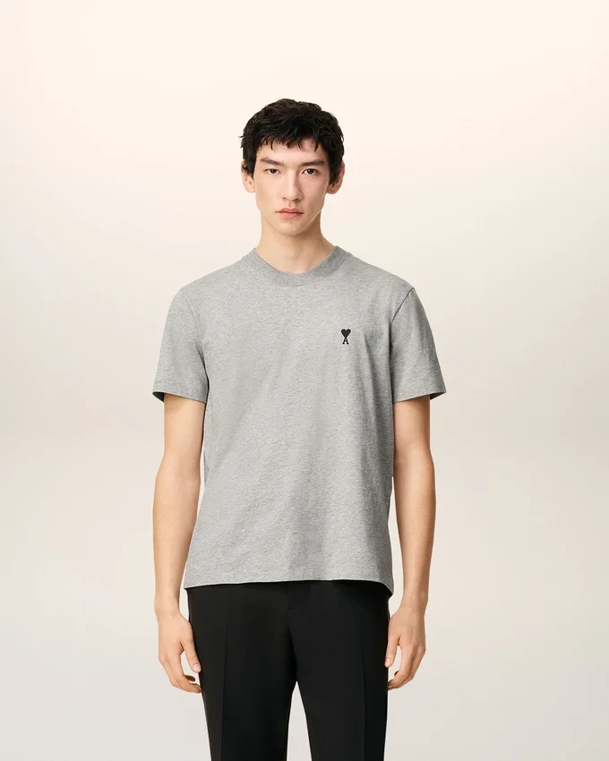 Grey Cotton Contrasted Adc Tshirt Grey Cotton Contrasted Adc Tshirt