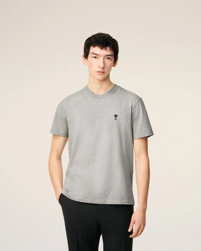 Grey Cotton Contrasted Adc Tshirt Grey Cotton Contrasted Adc Tshirt