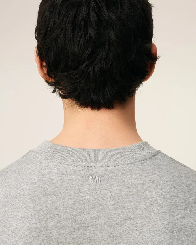 Grey Cotton Contrasted Adc Tshirt Grey Cotton Contrasted Adc Tshirt