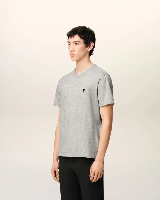 Grey Cotton Contrasted Adc Tshirt Grey Cotton Contrasted Adc Tshirt