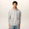 Grey Cotton Contrasted Ami De Coeur Hoodie Grey Cotton Contrasted Ami De Coeur Hoodie
