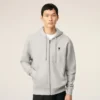 Grey Cotton Contrasted Ami De Coeur Hoodie Grey Cotton Contrasted Ami De Coeur Hoodie