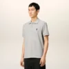 Grey Cotton Contrasted Ami De Coeur Polo Shirt Grey Cotton Contrasted Ami De Coeur Polo Shirt