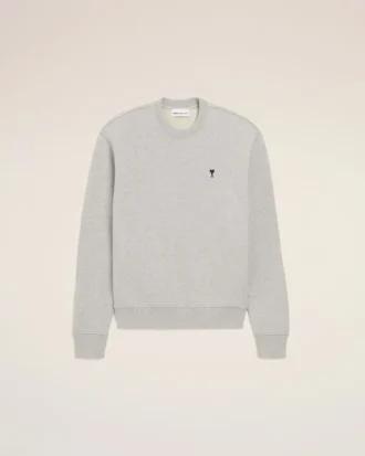 Grey Cotton Contrasted Ami De Coeur Sweatshirt