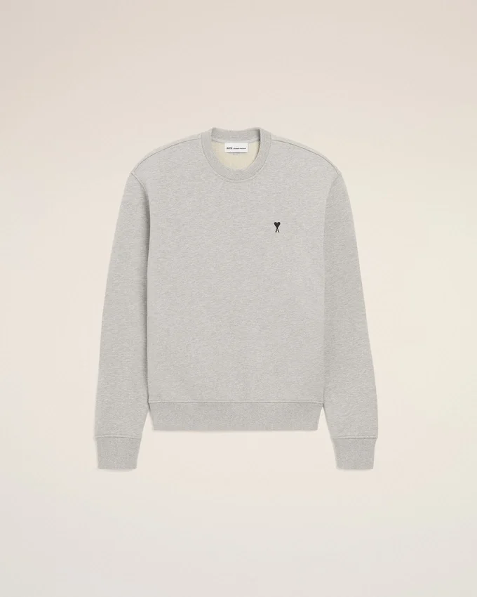 Grey Cotton Contrasted Ami De Coeur Sweatshirt Grey Cotton Contrasted Ami De Coeur Sweatshirt
