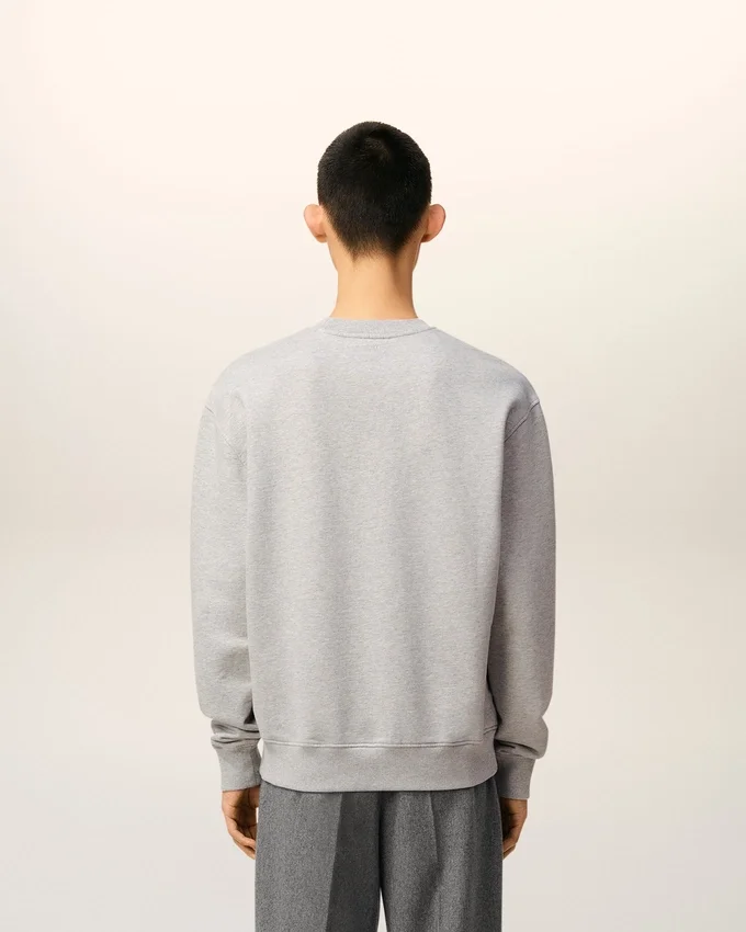 Grey Cotton Contrasted Ami De Coeur Sweatshirt Grey Cotton Contrasted Ami De Coeur Sweatshirt