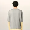 Grey Cotton Double-Sleeve Effect Ami De Coeur T-Shirt