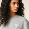Grey Cotton Knitted Ami De Coeur Sweatshirt Grey Cotton Knitted Ami De Coeur Sweatshirt